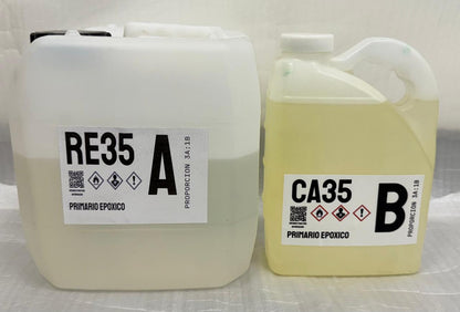 Kit Epoxy Tech RE35 Transparente para primario y bacheo de 4 litros