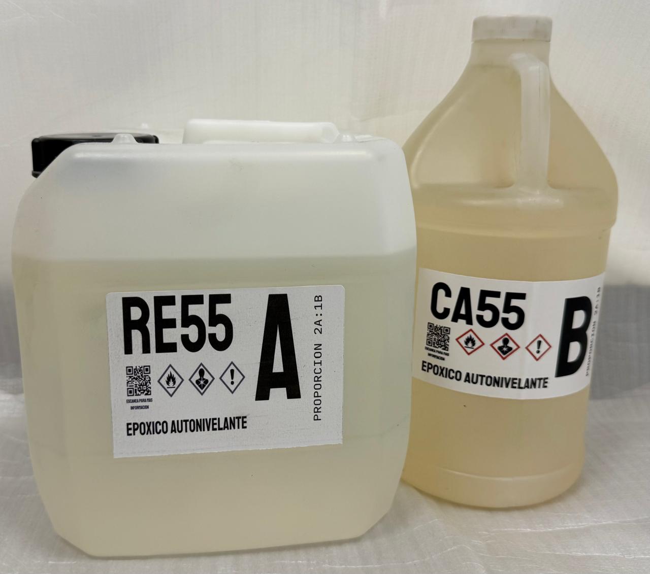 Kit Epoxy Tech RE55 para acabado, transparente de 6 litros