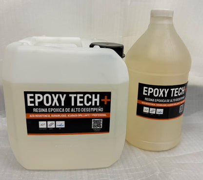 Kit Epoxy Tech RE55 para acabado, transparente de 6 litros